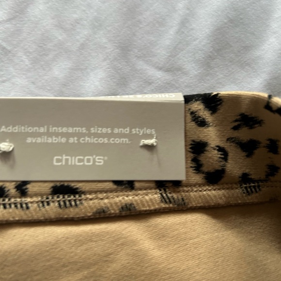 Chico's Tan and Black Animal Print Leggings - Picture 7 of 9